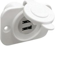 Dvigubas USB lizdas, baltas - 14.516.11, Osculati