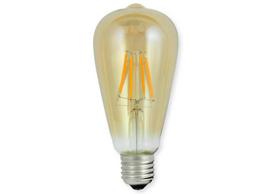 LED lemputė E27 4W ST64 Filament Retro Amber - šiltai balta (2000K)