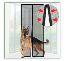 Tinklelis nuo uodų durims su magnetiniu mechanizmu 210 x 100 cm, black