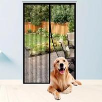 Tinklelis nuo uodų durims su magnetiniu mechanizmu 210 x 100 cm, black edition