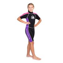 Vaikiškas neopreninis hidrokostiumas Scorpena Shorty Junior 3mm, rožinis