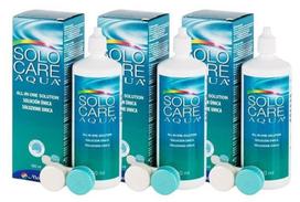 Kontaktinių lęšių skystis Solocare Aqua, 3 x 360ml