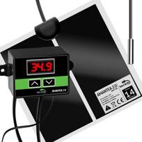 Šildymo kilimėlis su termostatu, Terrario Amantea 2.0, LED ekranas, 14W, 28x28cm