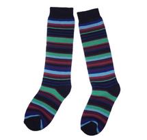 Pusilgės terminės kojinės vaikams stripe, mėlynos
