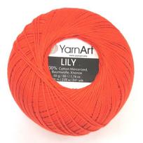 Mezgimo siūlai YarnArt Lily; spalva raudona 076