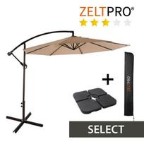 Lauko skėtis su padu ir užvalkalu Select Zeltpro, rudas