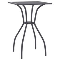 vidaXL Sodo stalas, antracito, 50x50x72cm, plienas, tinklinis