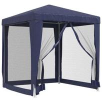 Proginė palapinė su 4 tinklinėmis sienomis, HDPE, 2x2m, mėlyna, Mėlyna