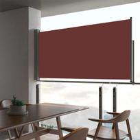 Ištraukiama šoninė kiemo pertvara vidaXL, 80 x 300 cm, ruda