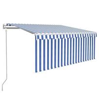 vidaXL Automatiniu būdu ištraukiama markizė, mėlyna ir balta, 3x2,5m, Mėlyna