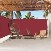 Ištraukiama šoninė pertvara vidaXL, 180x600 cm, raudona, Raudona