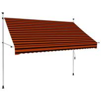 Rankiniu būdu ištraukiama markizė vidaXL, oranžinė ir ruda, 250cm, Įvairiaspalvis