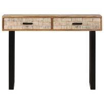 Konsolinis staliukas vidaXL, Mango medienos masyvas, 100x30x75cm, Ruda