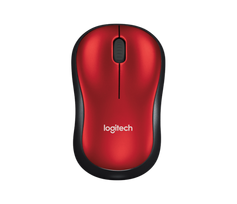 Logitech M185 Belaidė pelė, RF Wireless, 1000 DPI, Juoda/Raudona