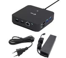 "i-tec" USB-C DP Dvigubas HDMI2xHDMI 4K 60Hz 1x USB-C (10Gb/s) 5x USB-A (3x5Gb/s) Maitinimo tiekimas 100W LAN Audio + universalus įkroviklis 100W