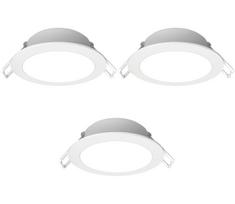 Aigostar - Komplektas 3 vnt. LED įleidžiamų vonios šviestuvų LED/4,8W/230V IP65, baltos