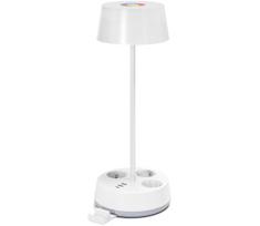 Aigostar-LED RGBW reguliuojamas stalinis šviestuvas su kištukiniais lizdais ir USB jungtimi LED/4,6W/230V balta