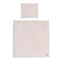Smėlio spalvos iš medvilnės mišinio vaikiška patalynė vaikiškai lovai 80x80 cm Frosty Almond – Roba