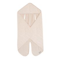 Smėlio spalvos iš medvilnės vaikiška antklodė automobilinei kėdutei 73x82,5 cm Frosty Almond – Roba