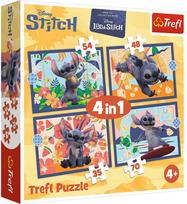 TREFL DISNEY STITCH 4 dėlionių rinkinys