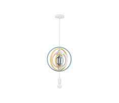 Vaikiškas pakabinamas šviestuvas ant laido HOOPS 1xE27/20W/230V Ø 27 cm margaspalvis