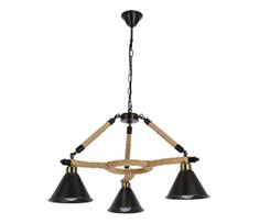 Pakabinamas šviestuvas ant grandinės NEGRU 3xE27/40W/230V juodas/rudas