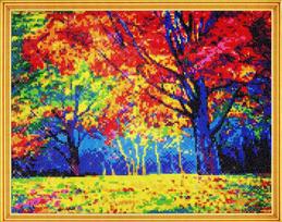 Deimantinė mozaika su rėmeliu TM Varvikas Autumn Forest LG229e 40x50 cm