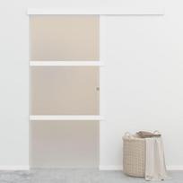 Stumdomos durys su stabdikliais vidaXL, 90x205 cm, stiklas ir aliuminis