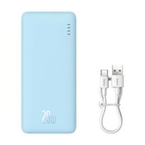„Baseus Airpow“ ličio polimerų išorinė baterija, 10000 mAh, 20 W, mėlyna