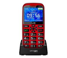 Winner Group - Mobilusis telefonas senjorams, 1600 mAh, raudonas