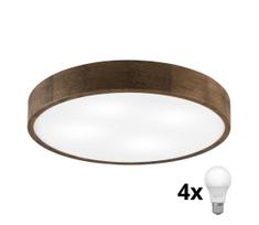 Brilagi - LED lubinis šviestuvas CARVALHO 4xE27/60W/230V ąžuolas riešutas skersmuo 57,5 cm
