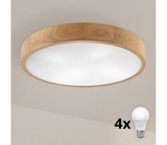 Brilagi - LED lubinis šviestuvas CARVALHO 4xE27/60W/230V ąžuolas, skersmuo 57,5 cm