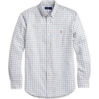 Polo Ralph Lauren SS24 Plaid Pony Logo Embroidered Oxford Long Sleeve Shirt Men shirts Blue Gray 710823146-001 XL