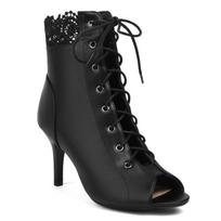 Moteriški ankle boots 2025 m. vasariniai batai Juodi Balti Madingi Aukštakulniai Atviras pirštas Trumpi Džiazo šokio batai Moteriški Su raišteliais 34 juoda