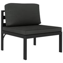Modulinė vidurinė sofa su pagalvėmis, Antracito