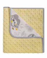 Antklodė - 625 - MINKY/COTTON - dydis 80x90 - GELTONA