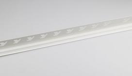 Kampas plytelėms ARCANSAS 081L/M/01, 2500 x 25 x 10 mm, plastikinis, vidinis, baltas