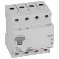 Nuotekio relė LEGRAND 402062, 4P, 25 A, 30 mA, AC
