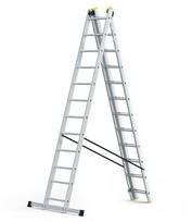 Profesionalios kopėčios HERVIN EQUIPMENT+, aliuminės, universalios, dvipusės, ištraukiamos, 3x12 pak