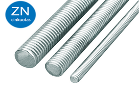 Sriegtas strypas XIDO, 6 x 2000 mm,, DIN975, 4.8 klasė, Cinkuotas