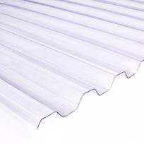 Profiliuota plokštė OMBRE , trapecinė, matmenys 0,7x900x3000 mm, skaidri, PVC lakštai skirti pastogė