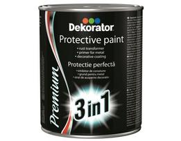 Antikorozinis gruntas-emalė DEKORATOR 3&1, 0,5 l, juodos matinės spalvos