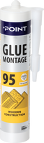 Montažiniai klijai POINT 95, medinėms OSB konstr. ,skaidrūs 280 ml