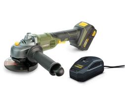 Akumuliatorinis kampinis šlifuoklis HERVIN BATTERY, 20 V, Ø115 mm, su akum. 2,0 Ah, pakr. 2,4 A, PLA