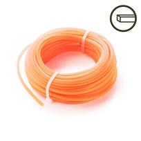 Žoliapjovės pjovimo lynas HERVIN GARDEN KZPL3.0X10, kvadratinis, oranžinės spalvos, skersmuo 3,0 mm,