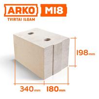 Mūro blokas ARKO M18 15 Mpa, matmenys 340 x 180 x 198 mm