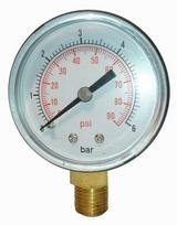 Manometras ITALTECNICA MR, D50, 1/4", 991001, slėgis 0-6 bar