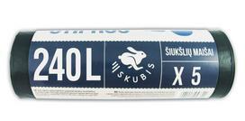 Šiukšlių maišai SKUBIS Strong 871344, 240 l, 5 vnt.