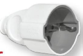 Lizdas kištukui MIRSA 7711700, su įž., baltos sp., 16A 230V