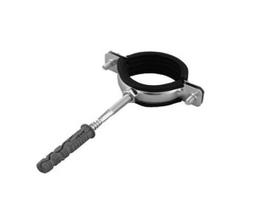 Metalinis vamzdžio laikiklis AQUER, 3'' (85-92 mm) M8/100 Su guma ir varžtu OMG3